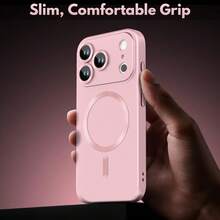 1PC Pink Metal Finish Soft Phone Case Compatible With IPhone 17 17 Air 17 Pro 17 Pro Max, Featuring Scratch-Resistant, Shock-Absorbing Full Camera Protection In An Ultra-Thin Design, Compatible With IPhone 13 11 16 Pro Max 15 14 12 16e - Rose Gold - View 8