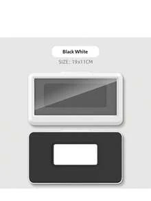 2Pcs Nordic Minimalist Style Pure White Wall-Mounted 360° Rotatable Phone Holder Thickened ABS Material Stable & Drop-Proof Kitchen Cooking/Bathroom Washing Compatible With 14/13/12/11 Pro Series Father's Day Practical Item Bathroom Accessories - Multicolor - View 11