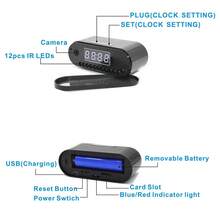 1080P WiFi Wireless Mini Clock Camera - Hidden Spy Camera Alarm Clock With Night Vision, Motion Detection & Remote Monitoring, AP/IP Micro Security Camera For Home Indoor Surveillance, Nanny Cam With Time Display - màu đen - Xem 5