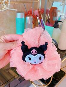 Sanrio 1个三丽鸥Hello Kitty泡泡浴球，花朵造型，可爱卡通泡泡浴球，超柔软大号磨砂泡泡浴球