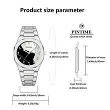 1pc Men's Quartz Watch, Luminous Fashion Business Calendar Wristwatch, Suitable For All Occasions, Looks Great On Any Man - one-size - View 2