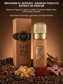 Perfume Tobacco Unisex Extrait de Parfum 100 ml Alta Concentración | Fragancia Ahumada Gourmand de Tabaco Árabe | Notas Intensas de Tabaco, Café Tostado, Caramelo Salado, Ámbar, Azafrán y Rosa | Aroma Oriental Amaderado de Fijación Prolongada | Perfumería de Gama Alta Inspiración Árabe | Ideal para Hombre y Mujer | Frasco Metálico Elegante con Diseño Detallado | Opción Preferida por Aficionados a la Perfumería | Uso Nocturno y Climas Frescos | Experiencia Olfativa Profunda, Cálida y Sofisticada | Perfecto para Colección Personal o Regalo Especial - ábaco árabe - Ver 1