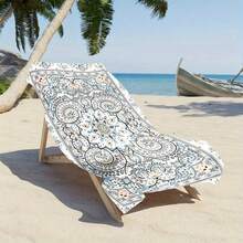 1pc Ultra-Fine Microfiber, Bohemian Style Beach Towel With Exquisite Pattern, Quick-Drying Microfiber, Strong Wrap-Around Design, Suitable For Beach And Pool Use, Beach Bath Towel - Multicolor - View 3