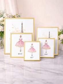 1个现代简约金/银色铝制相框，尺寸30x40厘米（21x30厘米/7英寸/8英寸/10英寸），长方形设计，线条简洁，经久耐用，优雅大方——非常适合用于家居照片、婚礼照片、节日圣诞礼物、办公桌装饰，可竖放/横放展示