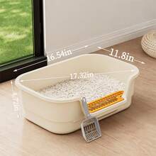 1 hộp vệ sinh cho mèo kiểu mở bên hông, dung tích lớn, thiết kế bán kín, chống tràn, chất lượng cao và dễ vệ sinh, kiểu dáng tối giản, phù hợp cho mèo con, mèo trưởng thành và gia đình nuôi nhiều mèo. - Nhiều màu - Xem 11