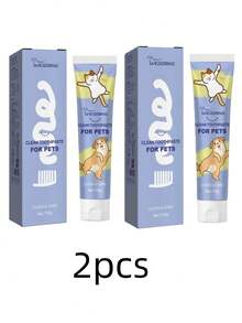 Pet Dental Toothpaste, Cleans Tartar And Stains, Repairs Teeth, Whitens Oral Care. Pet Toothpaste, Cat Dog Toothbrush Toothpaste Set, Removes Dog Tartar And Bad Breath. Edible, Suitable For Cleaning And Brushing. Professional Pet Toothpaste, Suitable For Cats And Dogs, Removes Tartar Buildup, Eliminates Bad Breath. Freshens Breath, Removes Tartar. - Multicolor - View 12