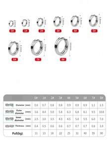 50个扁平O型鱼饵双环连接器不锈钢鱼饵双环连接环钓具配件 - 銀色 - 查看 6