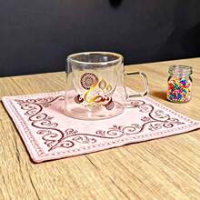 1 & 4pcs 80ml Double-Layer Glass Coffee Mugs With Handles, Heat-Resistant. Comes With Unique Ramadan Sticker Design Milk/Tea Cups. Suitable For Tea, Espresso, Milk, Etc. Ideal Ramadan And Birthday Gift. - Multicolor - View 9