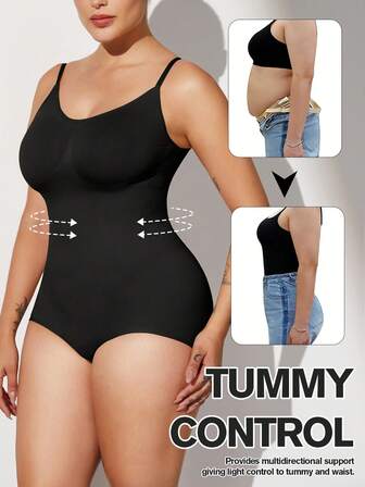 1 pieza Moldeador de silueta para mujer de talla grande, control de abdomen, funda plana, entrenador de cintura adelgazante, levantador de glúteos, body sin costuras