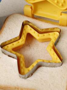 1set Creative Sandwich Mold, Star-Shaped Embossing Cutter, Pocket Bread Breakfast Maker, Versatile Baking Tool, 5-Pointed Star Mold, Portable Kitchen Embosser, Sandwich Cutter Mold, Parent-Child Baking Interaction, Easy To Make Cute Shaped Rice Balls, Pastries, Picnic Food Shaping Tool - Multicolor - View 7