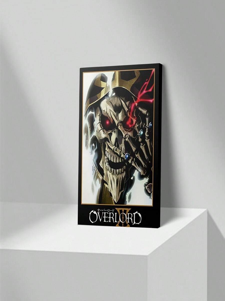 One Framed, Framed, Overlord Ainz Ooal Gulliver Anime-Themed Decorative Canvas Wall Hanging. Suitable For Living Room Or Bedroom Decoration. Christmas Gift. - 白色 - 查看 1