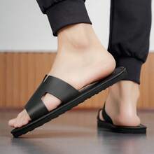 2026新款四季通用拖鞋，防滑软底休闲韩版一脚蹬凉鞋（1双） - 黑色 - 查看 6