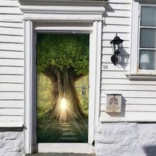 KACOLOR 3D Stairs Art Door Sticker For Bedroom Livingroom Bathroom, 2PCS Wall Decal Se--Adhesive Waterproof Removable Door Murals Wallpaper Home Decoration (S, SP-F833) - Sp-f833 - 查看 5