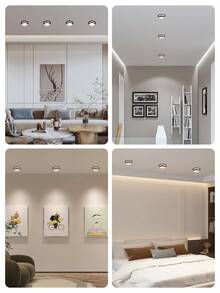 CANMEIJIA 1pc GX53 Recessed Ceiling Light, LED Ceiling Light, Recessed Ceiling Light, GX53 Base, Replaceable GX53 Bulb, 110V/220V, Black/White/Gold Housing, Indoor Spotlight, Living Room/Kitchen/Bedroom Ceiling Light - GX53 Recessed Downlight AC85-265V - View 8