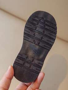 Infant Stitched Round Toe Flats, Boys/Girls Spring Toddler Flat Casual Slip-On Shoes, Hook And Loop Non-Slip Soft Bottom Student Flats, Boys Casual Shoes For Little/Medium Kids, Crawling Shoes In Black, Brown, White - Black - View 5