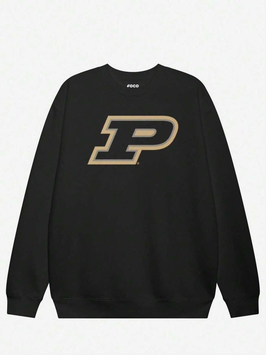 Purdue Boilermakers Primary Logo Crew Neck Sweatshirt -1 (2) - màu đen - Xem 1