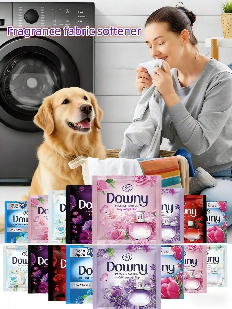 18毫升浓缩型衣物柔顺剂 - 旅行装洗衣液，防静电，衣物柔顺剂，便携，多种香型，持久清新香味