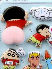 Crayon Shin-Chan Cute Cartoon Thick Soft Squishy Stress Relief Stickers, Children's 3D Foam Cartoon Stickers, Bubble Stickers - Children's Gift - Multicolor - View 5