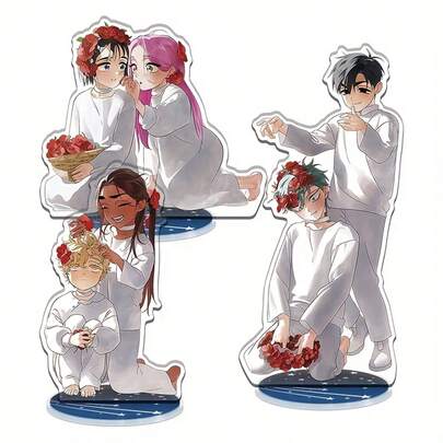 Alien Shaped Anime Style Double-Sided Acrylic Stand, Desktop Decor, High-Definition Printed Pattern