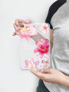 透明粉色花卉图案 iPad 保护壳 - 时尚保护壳，印有励志名言，优雅实用，兼容 iPad Pro 11 英寸、iPad Air 2、iPad Air 第五代（2022 年款）、iPad Air 11 英寸 (M2)-2024、iPad Air 11 英寸 (M3) 2025，自用或送礼皆宜，是新年或生日的理想之选。 - 無色 - 查看 43