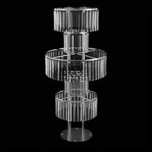 5-Tier Crystal Wedding Flower Stands, 2 Pcs 110 Cm/ 43.3  Inch Gold Vases Centerpieces With 11-Inch Diameter Base, Crystal Vases For Centerpieces, For Wedding Reception Birthday - Silver - View 9