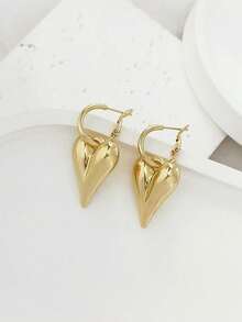 LADYCOCO 1/3对时尚、优雅、可爱的多色心形吊坠耳环套装，适合女性日常佩戴 - 彩色 - 查看 7