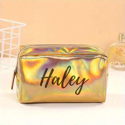 1 Túi đựng mỹ phẩm cá nhân hóa theo yêu cầu - Có thể in tên/logo/chữ của riêng bạn, Túi đựng mỹ phẩm du lịch, Túi đựng đồ cá nhân hóa, Quà tặng cho phụ nữ, Túi đựng mỹ phẩm có khóa kéo dung tích lớn, Túi đựng đồ vệ sinh cá nhân khi đi du lịch, Quà tặng tái sử dụng, Sản phẩm làm đẹp