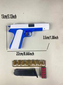 Youth 1911 Manual Shell Throwing Toy Gun, 10 Soft Bullets, 8 Shell Casings, Giving Teenagers A Learning Shooting Game, Pistol Model, Birthday Gift (This Product Has Two Options: Font And No Font, Randomly Sent, Some Accessory Colors Are Randomly Sent, Manual Measurement Of Size May Cause Errors) - Multicolor - View 18