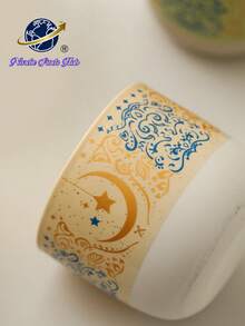 中东风情优雅陶瓷咖啡杯，抹茶陶瓷杯，斋月咖啡杯，家用水杯，拉花复古陶瓷咖啡杯，新款家用水茶杯 - 彩色 - 查看 9