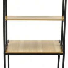 3 Single-Tier Washer And Dryer Storage Rack MDF, Iron, Rubber Black+ Log Modern Rectangular Load-Bearing Capacity: 22lbs For Bathrooms, Laundry Rooms, Balconies, Porches, Living Rooms - Black+ Log - View 8