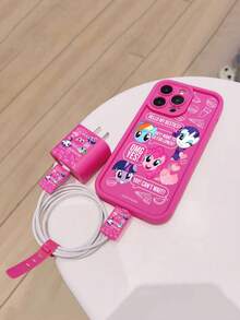 Official Licensed My Little Pony Luxury Design Phone Case + Charging Cable + Adapter Set, Compatible With IPhone 16/16 Pro/16 Plus/16 Pro Max, 17/17 Pro/17 Pro Max, 15/15 Pro/15 Plus/15 Pro Max, 14/14 Plus/14 Pro Max, 13/13 Pro/13 Pro Max, 12/11/X/XR/XS Max, Cute Phone Protective Cover