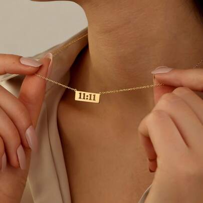 Engel Nummer Halskette, Glückliches Datum Halskette, 11:11 Halskette, Individuelle Nummer Jahr Halskette, Weihnachtsgeschenk