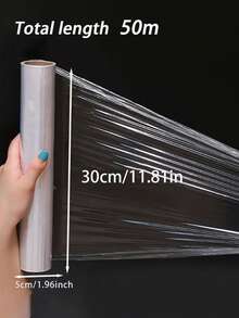 1卷易撕保鲜膜，无需裁剪，适用于微波炉和冰箱的食品保鲜膜，厨房保鲜密封膜 - 彩色 - 查看 9