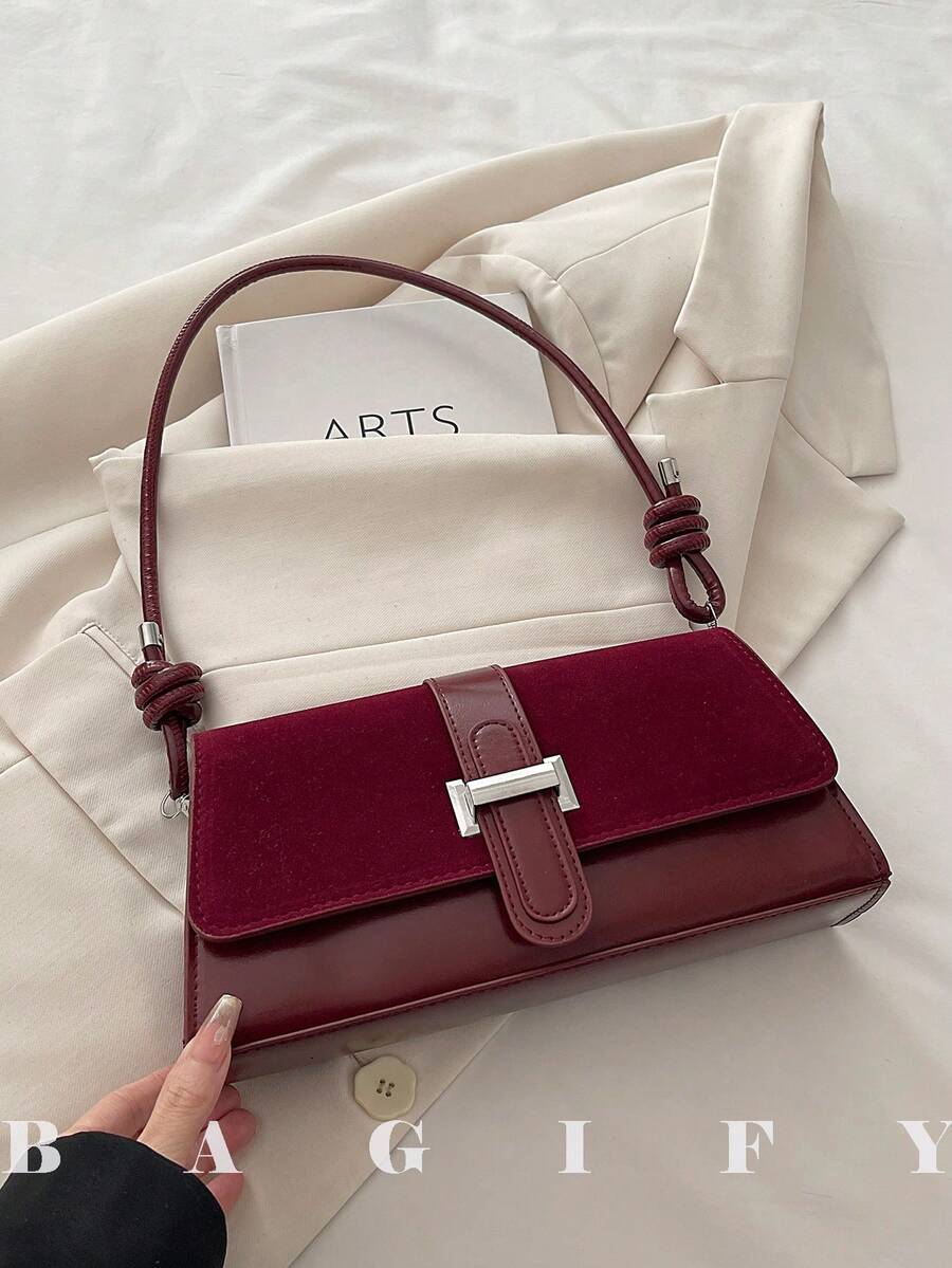 新款时尚金属装饰手提单肩包，适合派对、郊游、度假、购物和日常使用，可存放硬币、手机，也适合作为办公室女士、大学生和职业女性的工作包，优雅女士包。