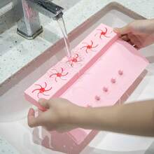 Mydrissu 指甲油架，硅胶手托垫，美甲工具二合一艺术配件收纳盒套装，带防溢瓶架和手指分隔器，适用于修脚和美甲