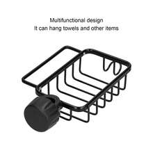 Elegant Faucet Holder Made Of Premium Black Aluminum Alloy: Modern Sponge Holder For Easy Organization Of The Kitchen And Bathroom. - Black - View 2