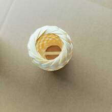 手工迷你镂空蜡烛灯笼灯罩，竹编长款流行装饰吊坠 - 白色 - 查看 2