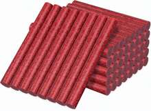 Glitter Red Hot Melt Glue Stick, Manarty 48 PCS Full Size Hot Melt Glue Sticks Colored, Sparkly Gray Adhesive EVA Glue Sticks Standard For Seal Stamp DIY Art Craft Decoration, 0.43" Dia X 4" Long - ColorE - View 1