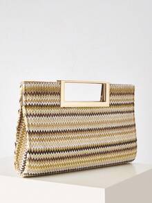 AIBBYDAR Túi xách dệt thời trang mới dành cho nữ, túi đeo vai đa năng cho kỳ nghỉ, đi biển, đi làm, phong cách thường ngày, tối giản, phụ kiện cần thiết cho chuyến đi biển. - Nhiều màu - Xem 4