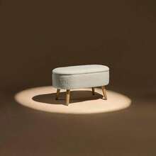 MU:4LIFE Taburete Otomano con Asiento Acolchado Tapa y Patas Reposapiés con Baúl de Gran Capacidad de Alenamiento para Sala y Recámara Tela Teddy Blanco