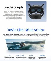 DJI FPV Goggles N3 | Compatible With DJI Neo/Avata 2 | Ultra-Low Latency High-Definition Image Transmission | Comfortable Wearing Design | Immersive FPV Flight Goggles | 100° Ultra-Wide Angle | 120Hz High Refresh Rate | Cinema-Level Viewing Experience | Lightweight Body With Breathable Foam | Supports Wearing Prescription Glasses | Comfortable For Long-Time Flight | Indoor & Outdoor Flying Companion | Enjoy The Freedom Of A Bird's-Eye View - Black - View 10