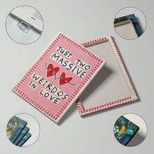 Tranh treo tường hài hước chủ đề "Hai kẻ lập dị đang yêu nhau", tranh in hình trái tim ngộ nghĩnh trên vải canvas, poster lãng mạn cho ngày Valentine, thích hợp trang trí nhà bếp, phòng ngủ, phòng khách, quà tặng độc đáo cho cặp đôi, có hoặc không có khung. - Nhiều màu - Xem 3