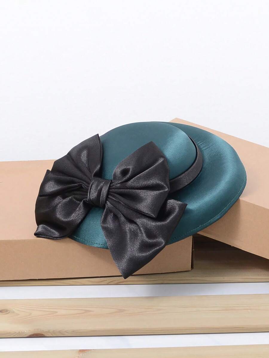 英国丝绸缎面领结，复古缎面，适合宴会、婚礼、鸡尾酒会等场合，女士优雅礼品帽 - 04201001 - 查看 1