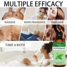 LZJV 100毫升/3.4盎司，30毫升/1.0盎司薄荷精油扩香器，薄荷精油，按摩油，家居香氛扩香器，家居香氛，面部护理，节日理想礼物 - 薄荷味道 - 查看 5