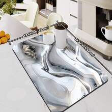 Silicone Dish Drying Mat, Heat Resistant Countertop Trivet, Quick Dry Pad For Kitchen Table, Bar, Coffee Machine, Non-Slip & Waterproof, Easy To Clean - Color - View 13