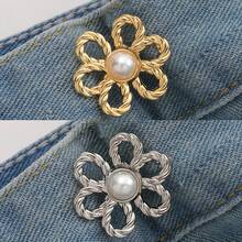 4/2/1 Paio di fibbie per vita con fiore a 6 petali staccabili, cintura in vita invisibile, corsetto in vita con fiore, spilla per colletto dei pantaloni, fermaglio per vita con fiore regolabile in dimensione per jeans - Multicolore - Visualizzare 11