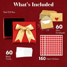 30/60 chiếc phong bì mini có hình trái tim dán sẵn - Phong bì tự dán dùng cho thư tình, thiệp Valentine mini, thích hợp cho Giáng sinh, đám cưới, lễ đính hôn - Món quà lãng mạn ngọt ngào dành cho bạn trai/bạn gái (30 chiếc hoặc 60 chiếc) - Nhiều màu - Xem 2