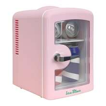 IceBlue 4L Makeup Refrigerator, Valentine's Day Gift Mini Fridge For Cosmetics And Drinks, Car/Home Use (Green/Pink/White/Black), Transparent Window And Chrome Handle - 查看 2