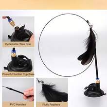 1/3 piezas Juguetes interactivos para gatos con plumas y base de ventosa - Material de plástico duradero, adecuado para todas las razas de gatos - Multicolor - Ver 4