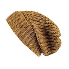 JOYCA & CO. Slouchy Beanie For Women And Men, Warm Breathable Knitted Winter Hat, Stylish Cuffed Or Fisherman Ribbed Cap,65/8-8,Caramel - 焦糖 - 查看 1